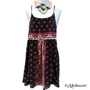 Coco & Jameson Tribal Print Slip Dress ~ Boho Hippie Gypsy Vibes ~ NEW CONDITION